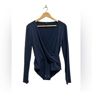 Navy J. Crew Long Sleeve Bodysuit